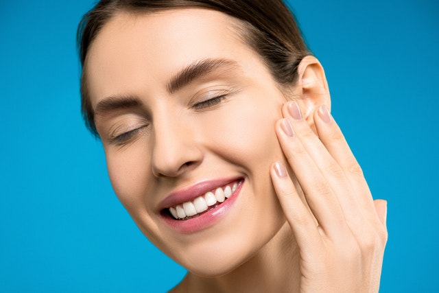Smiling woman after dental care